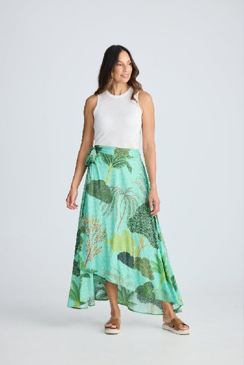 HOLIDAY Tropics Wrap Skirt - Rainforest Print SKIRT - Zabecca Living