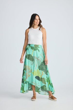 HOLIDAY Tropics Wrap Skirt - Rainforest Print SKIRT - Zabecca Living