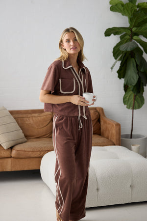 HOMELOVE Floor Plan Shirt - Coffee Shirts & Blouses - Zabecca Living