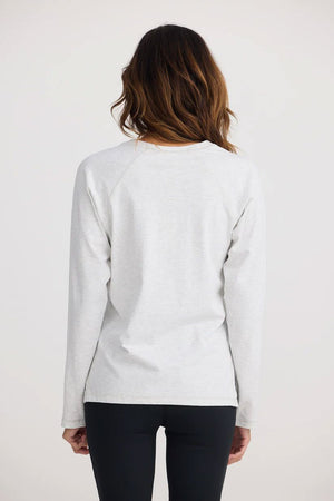 HOMELOVE Oh Sunday Top - Grey Marle Long Sleeve Tee - Zabecca Living