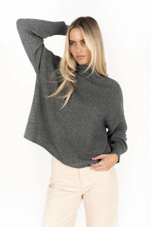 HUMIDITY LIFESTYLE Chantae Jumper - Grey Jumpers + Knitwear - Zabecca Living