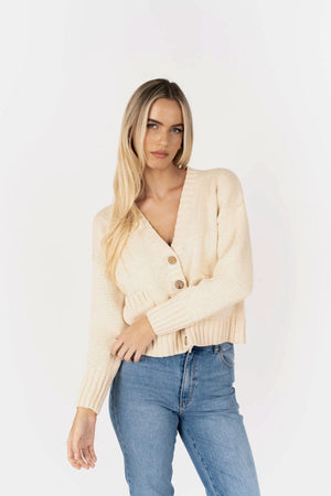 HUMIDITY LIFESTYLE Citta Cardi - Stone CARDIGAN - Zabecca Living