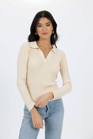 HUMIDITY LIFESTYLE Elise Top - Cream Jumpers + Knitwear - Zabecca Living