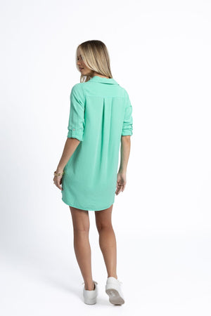 HUMIDITY LIFESTYLE Leni Shirt Dress - Green DRESS - Zabecca Living