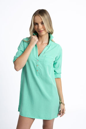 HUMIDITY LIFESTYLE Leni Shirt Dress - Green DRESS - Zabecca Living