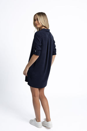 HUMIDITY LIFESTYLE Leni Shirt Dress - Navy DRESS - Zabecca Living