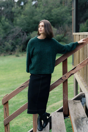 HUMIDITY LIFESTYLE Neve Jumper - Green Jumpers + Knitwear - Zabecca Living