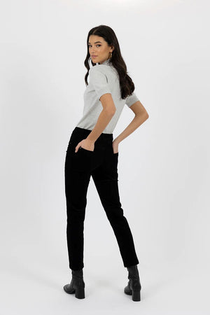 HUMIDITY LIFESTYLE Queen Cord Jean - Black JEANS - Zabecca Living