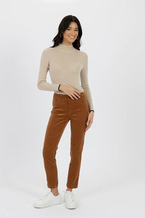 HUMIDITY LIFESTYLE Queen Cord Jean - Caramel JEANS - Zabecca Living