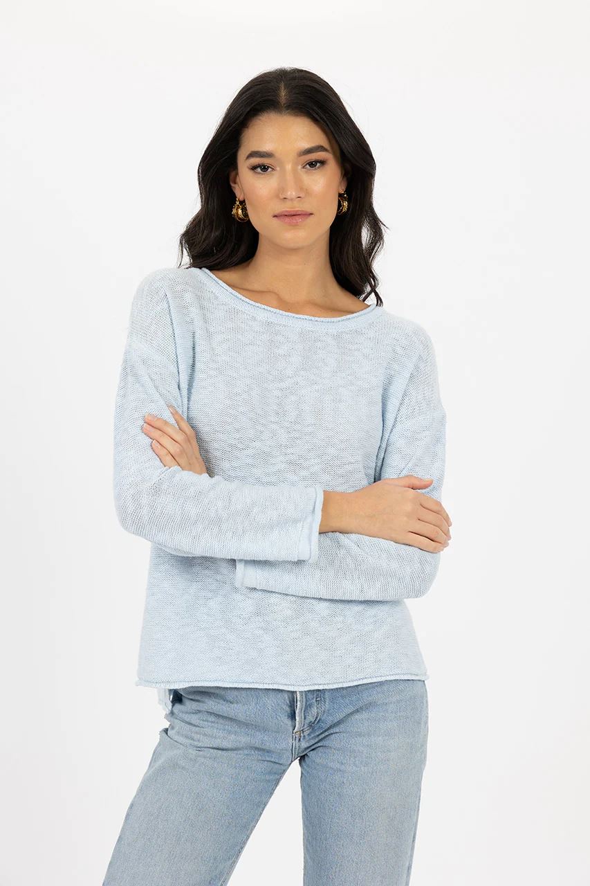 HUMIDITY LIFESTYLE Sofia Sweater - Ice Blue Jumpers + Knitwear - Zabecca Living