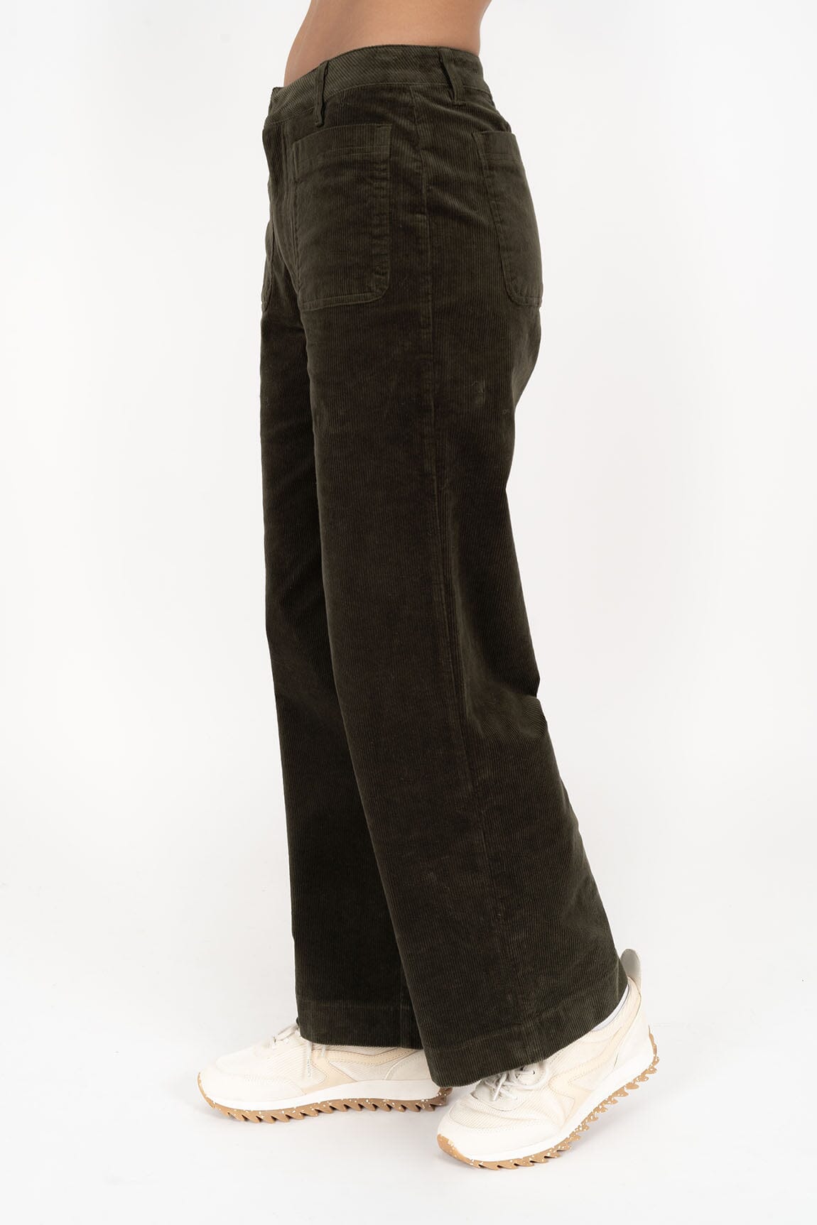 HUMIDITY LIFESTYLE Suki Cord Pant - Moss PANTS - Zabecca Living