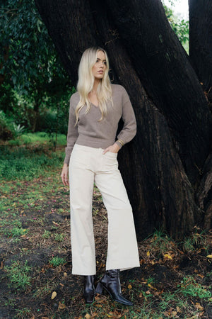 HUMIDITY LIFESTYLE Suki Cord Pant - Vanilla PANTS - Zabecca Living