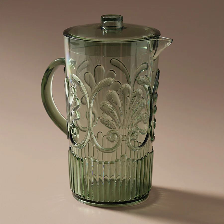 INDIGO LOVE Flemington Acrylic Jug - Green DRINKWARE - Zabecca Living