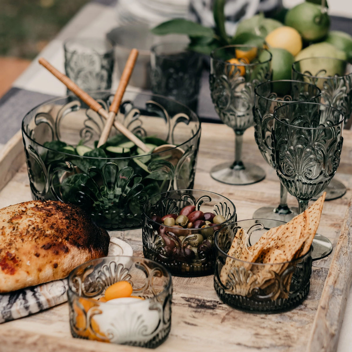 INDIGO LOVE Flemington Acrylic Snack Bowl - Clear KITCHEN + DINING - Zabecca Living