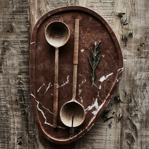INDIGO LOVE Island Wooden Salad Servers KITCHEN + DINING - Zabecca Living