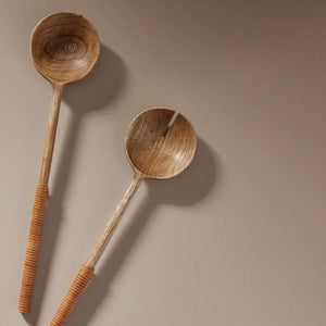INDIGO LOVE Island Wooden Salad Servers KITCHEN + DINING - Zabecca Living