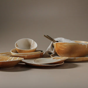 INDIGO LOVE Kintsu Round Platter Plate - Zabecca Living