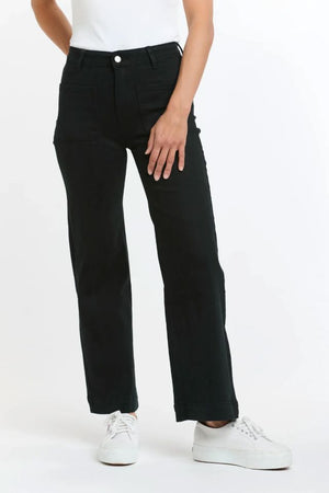 ITALIAN STAR Bobbi Jeans 7/8 - Black JEANS - Zabecca Living