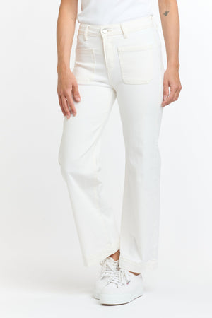 ITALIAN STAR Bobbi Jeans 7/8 - White JEANS - Zabecca Living
