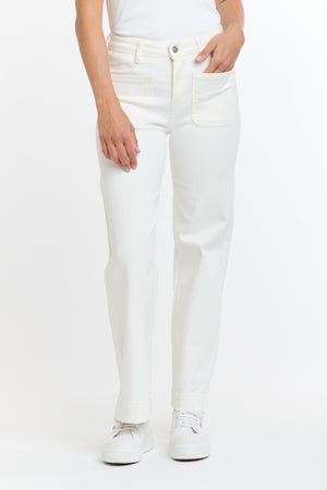 ITALIAN STAR Bobbi Jeans 7/8 - White JEANS - Zabecca Living