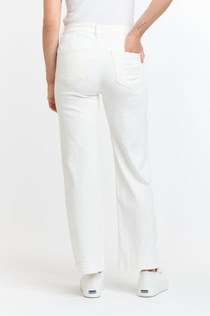 ITALIAN STAR Bobbi Jeans 7/8 - White JEANS - Zabecca Living