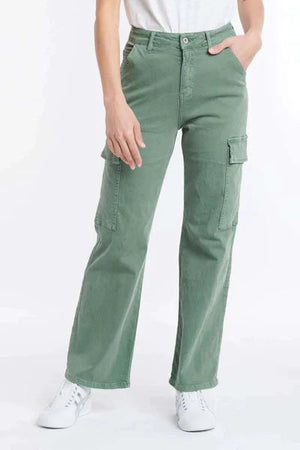 ITALIAN STAR Cargo Pant - Moss PANTS - Zabecca Living