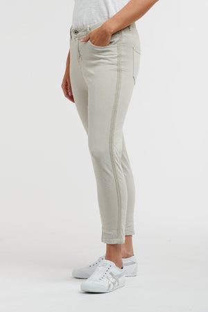 ITALIAN STAR Chain Jeans - Beige JEANS - Zabecca Living