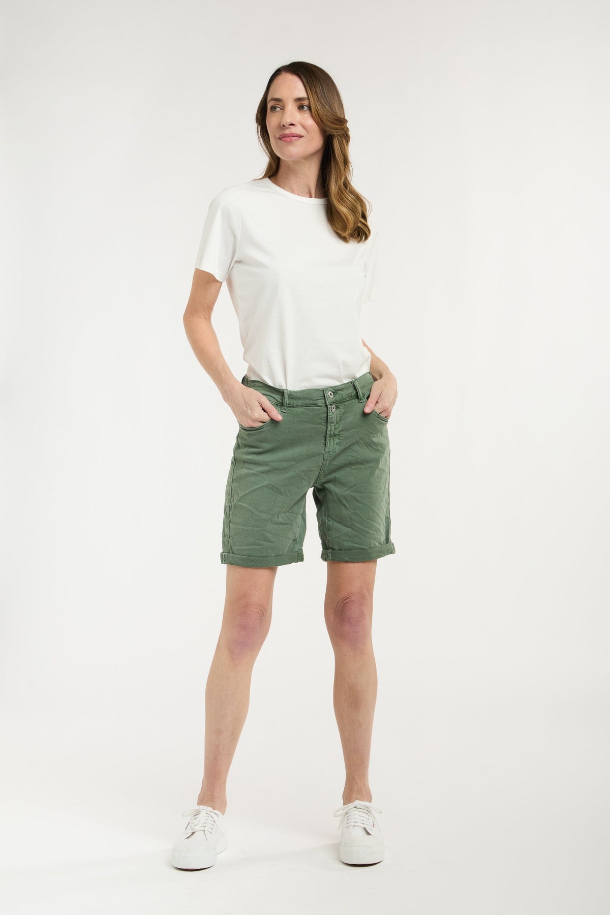 ITALIAN STAR Emma Shorts - Khaki SHORTS - Zabecca Living