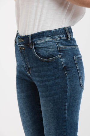 ITALIAN STAR Emma Stretch Jeans - Dark Wash Denim JEANS - Zabecca Living