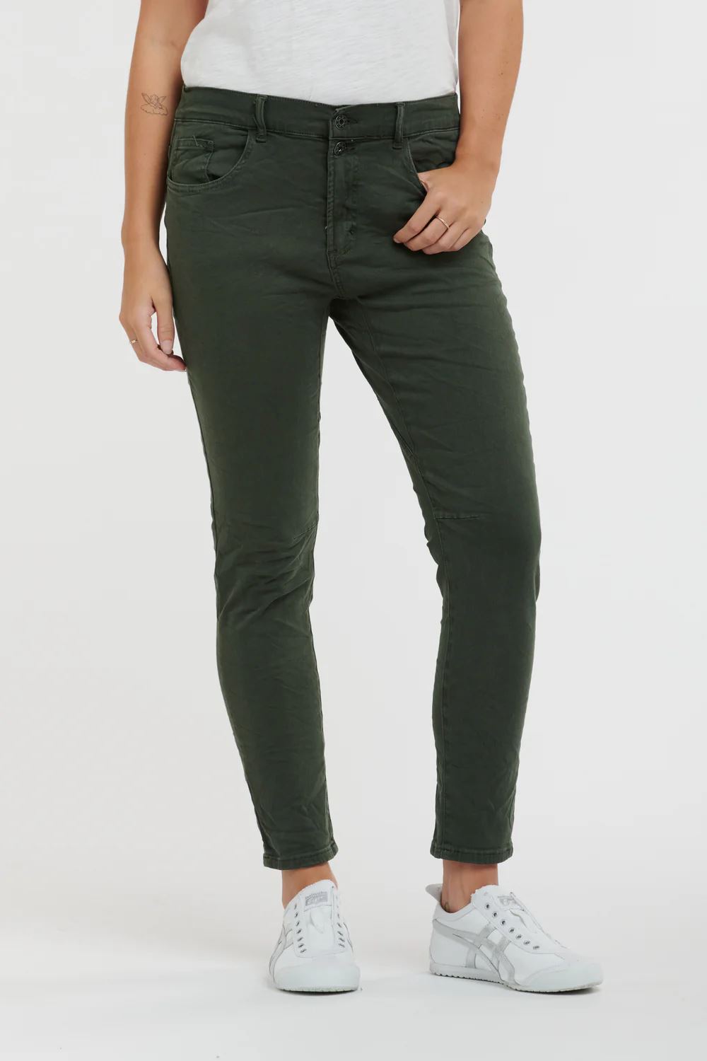ITALIAN STAR Emma Stretch Jeans - Military JEANS - Zabecca Living