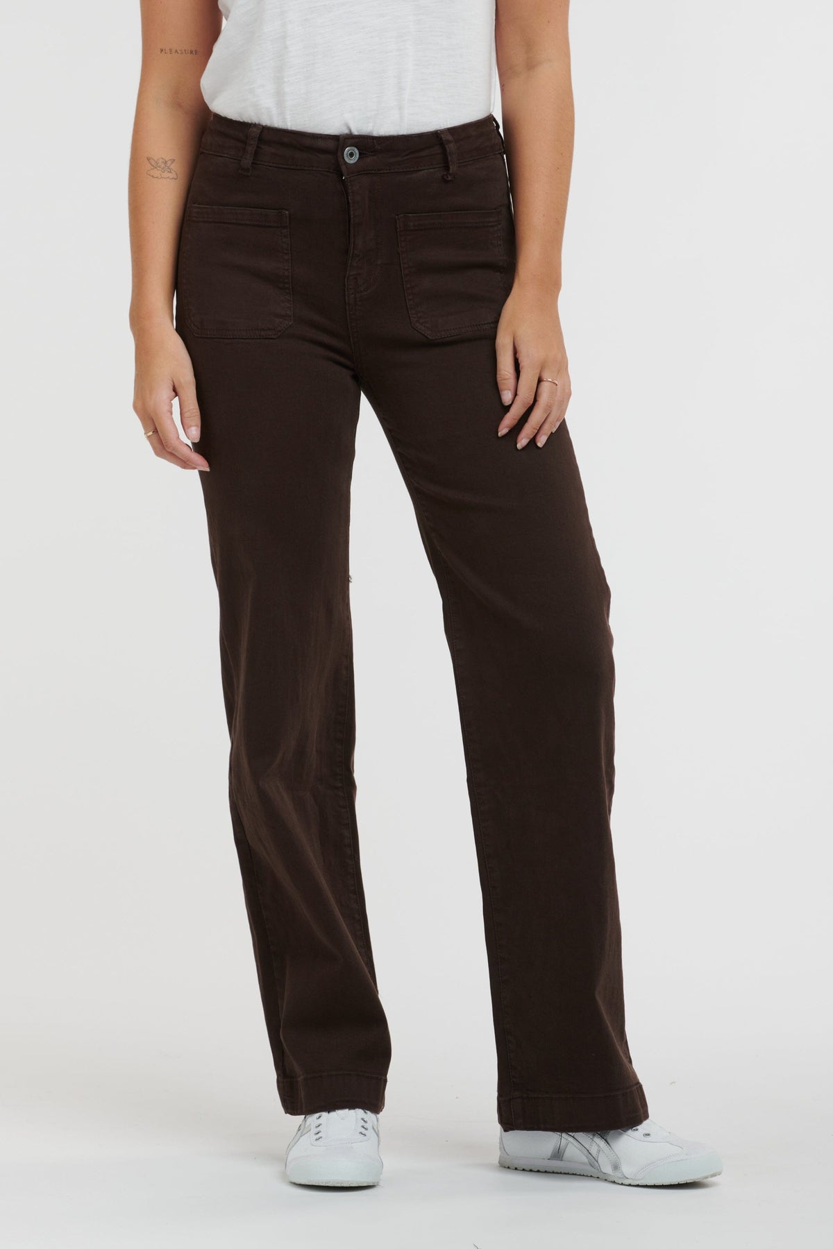 ITALIAN STAR Macey Jeans - Chocolate JEANS - Zabecca Living