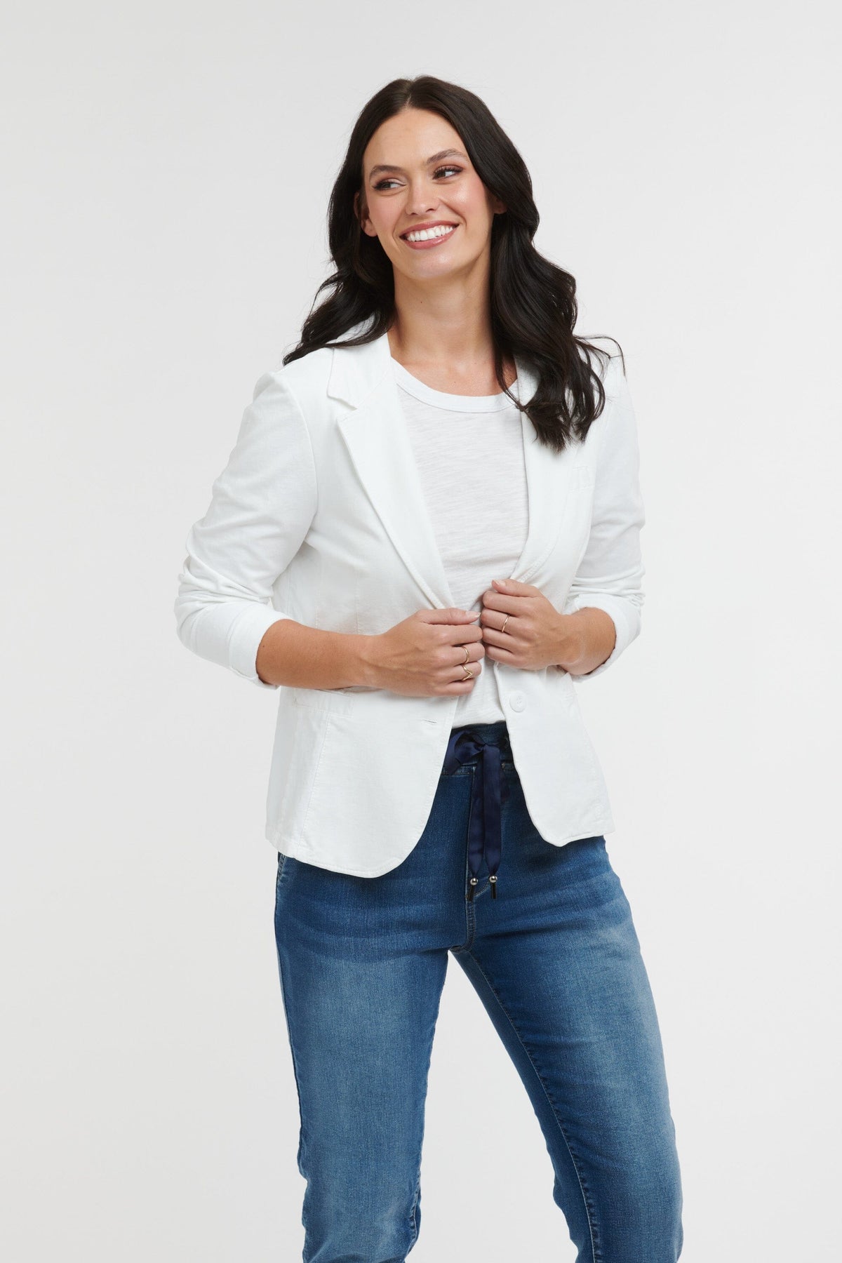ITALIAN STAR Maha Blazer - White Jackets + Coats - Zabecca Living