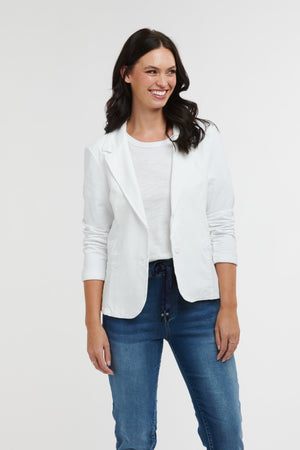 ITALIAN STAR Maha Blazer - White Jackets + Coats - Zabecca Living