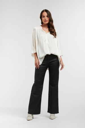 ITALIAN STAR Shirley Coated Jeans - Black JEANS - Zabecca Living