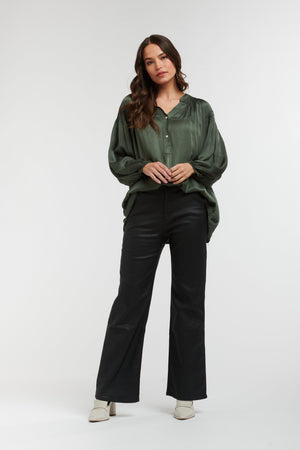 ITALIAN STAR Shirley Coated Jeans - Black JEANS - Zabecca Living