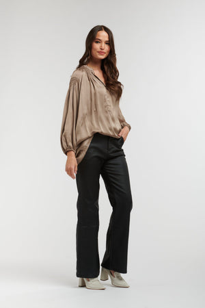 ITALIAN STAR Shirley Coated Jeans - Black JEANS - Zabecca Living