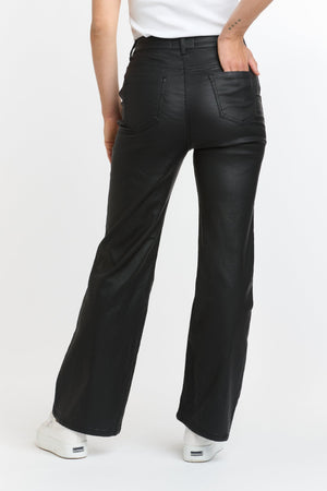 ITALIAN STAR Shirley Coated Jeans - Black JEANS - Zabecca Living