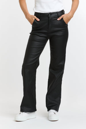 ITALIAN STAR Shirley Coated Jeans - Black JEANS - Zabecca Living