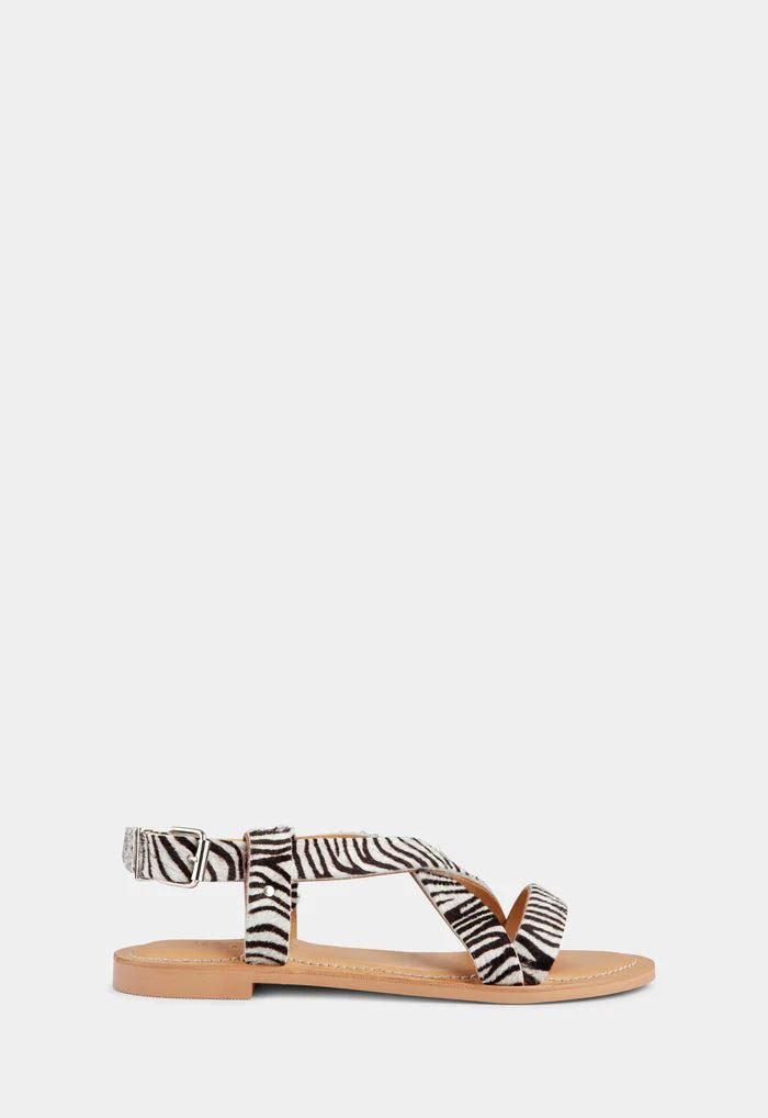 IVYLEE COPENHAGEN Laura Calf Hair Sandal - Zebra SANDAL - Zabecca Living