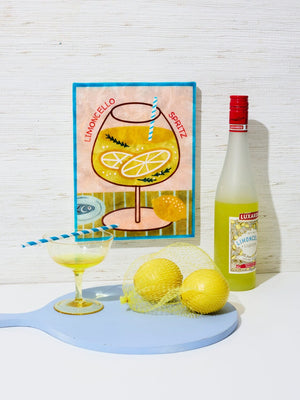 JONES & CO Happy Hour Limoncello Tile WALL ART - Zabecca Living
