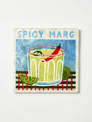 JONES & CO Happy Hour Marg Tile WALL ART - Zabecca Living