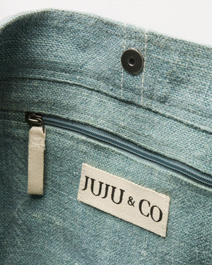 JUJU & CO Baby Jute Bag - French Blue HANDBAG - Zabecca Living