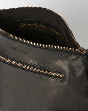 JUJU & CO Large Essential Pouch Bag - Black HANDBAG - Zabecca Living