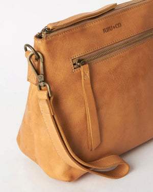 JUJU & CO Large Essential Pouch Bag - Tan HANDBAG - Zabecca Living