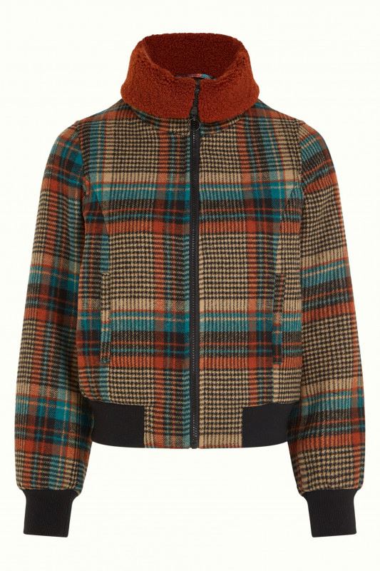 KING LOUIE Arizona Jacket Fitz Check - Black Jacket - Zabecca Living