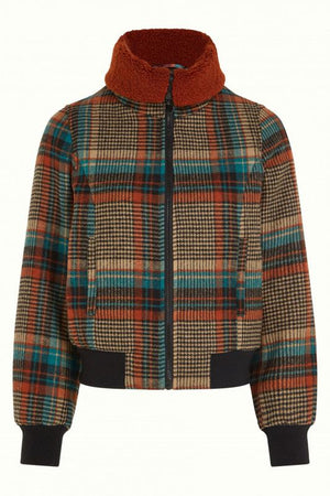 KING LOUIE Arizona Jacket Fitz Check - Black Jacket - Zabecca Living