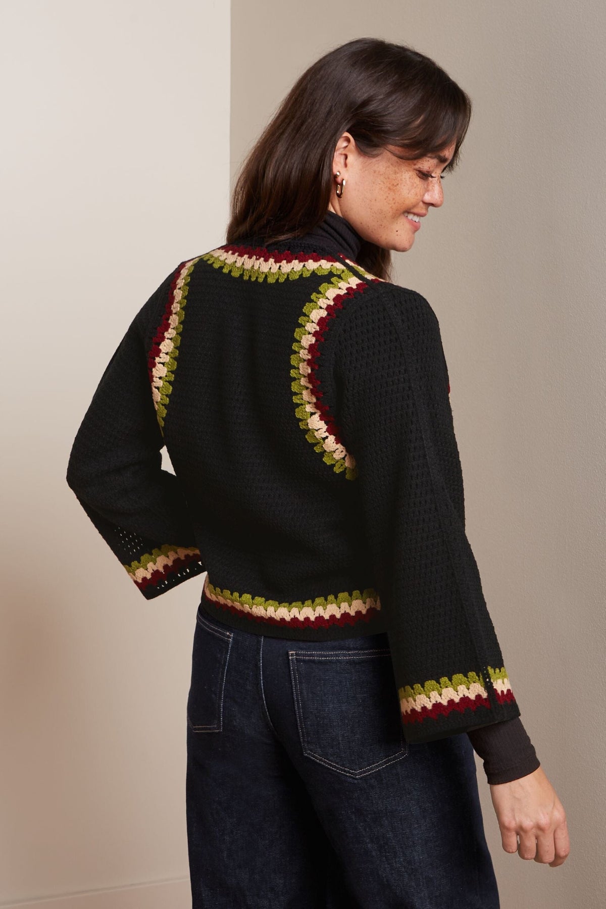 KING LOUIE Arlene Crochet Cardi - Cabernet Red CARDIGAN - Zabecca Living