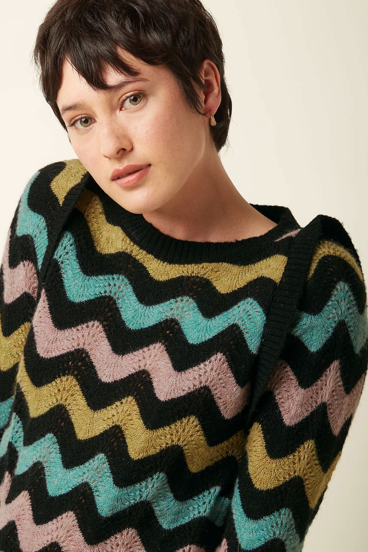 KING LOUIE Aurelia Top Botany - Black Jumpers + Knitwear - Zabecca Living