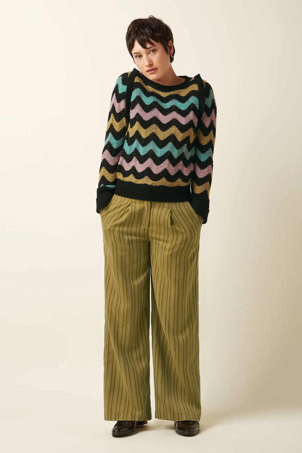 KING LOUIE Aurelia Top Botany - Black Jumpers + Knitwear - Zabecca Living