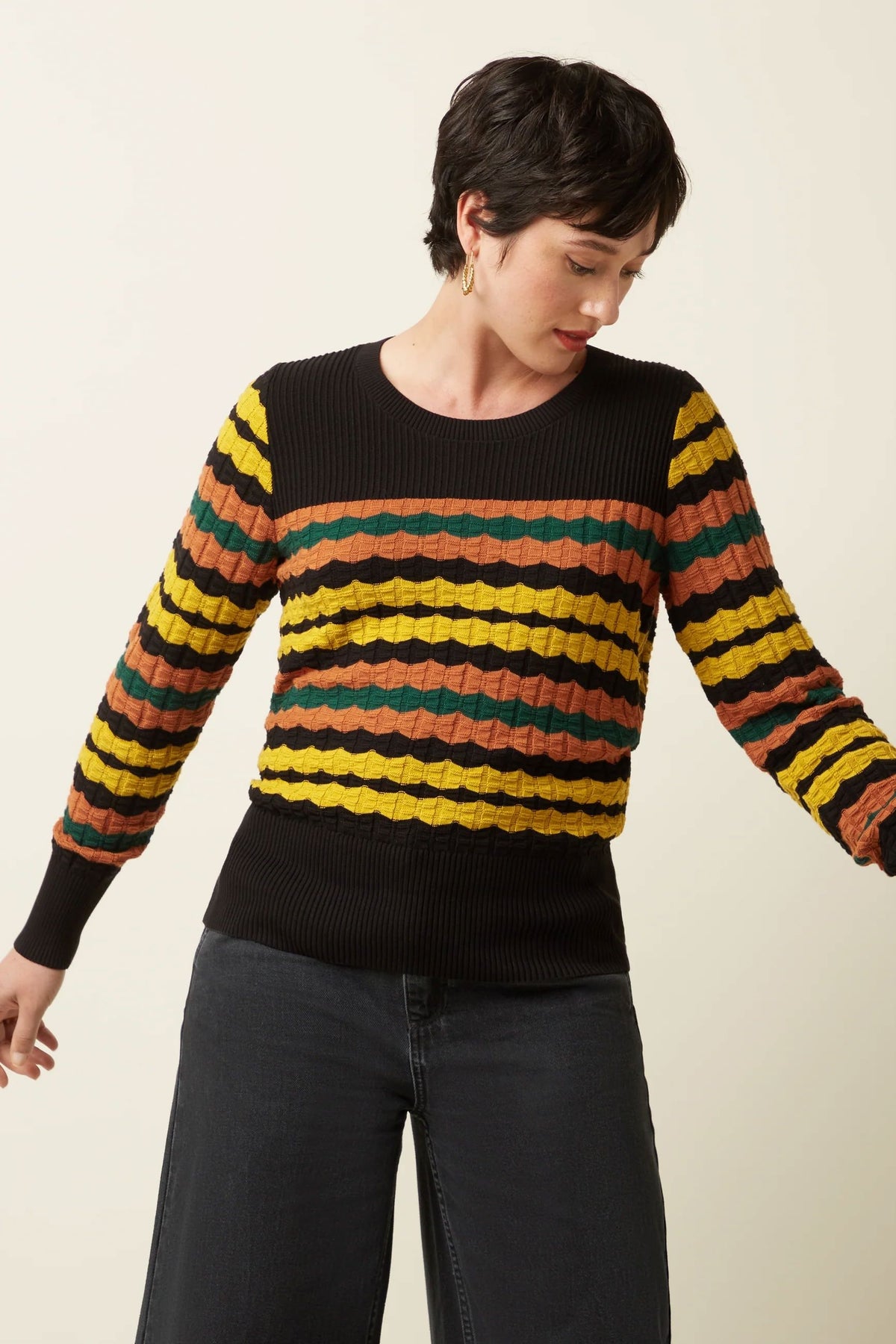 KING LOUIE Bella Top Royal - Black Jumpers + Knitwear - Zabecca Living